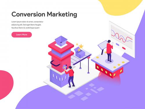 Conversion Marketing Illustration Concept - conversion-marketing-illustration-concept