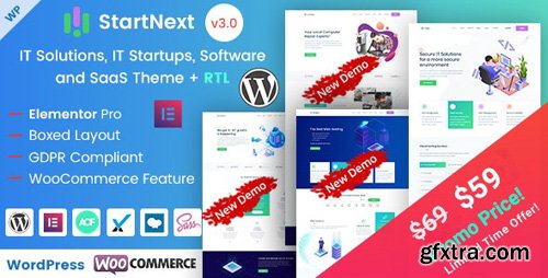 ThemeForest - StartNext v3.0 - IT Startups and Digital Services WordPress Theme - 23715707