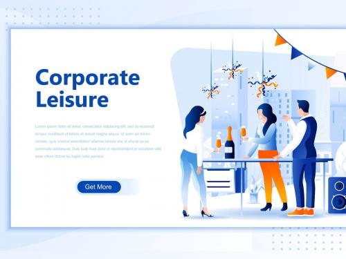 Corporate Leisure Flat Landing Page Header - corporate-leisure-flat-landing-page-header