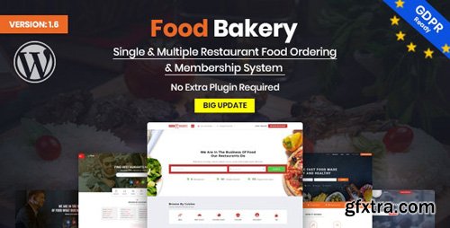 ThemeForest - FoodBakery v1.6.0 - Food Delivery Restaurant Directory WordPress Theme - 18970331 - NULLED