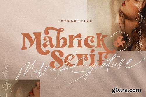 Mabrick - Logotype Fashion serif rough