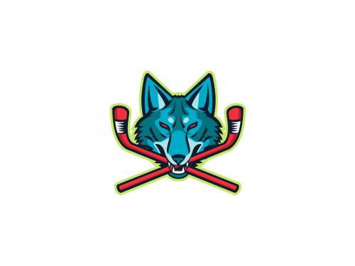 Coyote Ice Hockey Sports Mascot - coyote-ice-hockey-sports-mascot