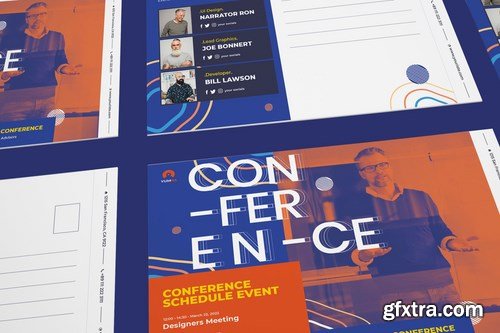 Conference Poster Postcard A5 Business Flyer PSD Template