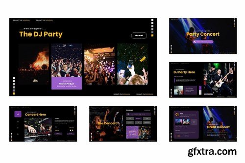 Party Concert - Powerpoint Google Slides and Keynote Templates