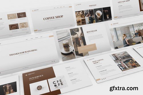 Coffee Shop Powerpoint Google Slides and Keynote Templates