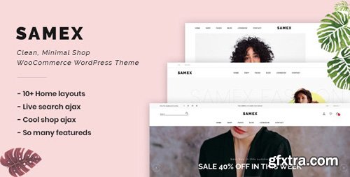 ThemeForest - Samex v1.3 - Clean, Minimal Shop WooCommerce WordPress Theme - 24109197