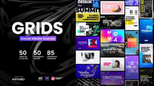 Videohive - Grids - Social Media Scenes