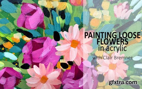 How to paint a loose floral painting in acrylic