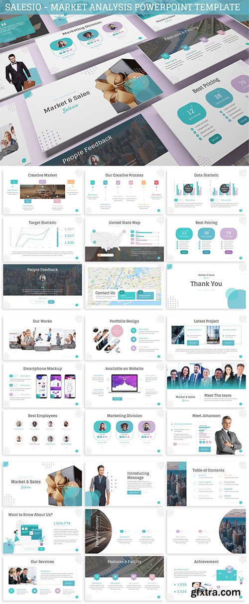 Salesio - Market Analysis Powerpoint Template