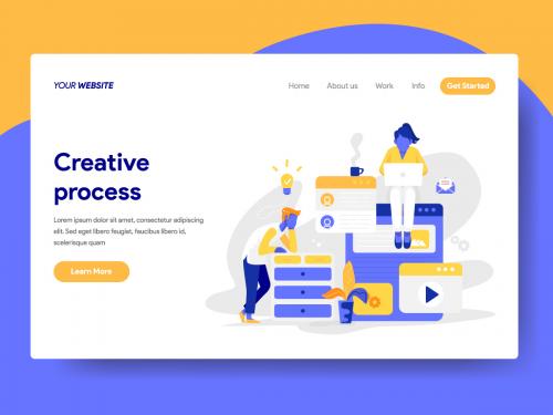 Creative Process Homepage - creative-process-illustration-for-website-page