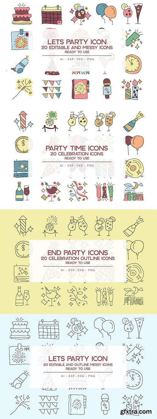 Party Time Icons Set