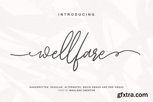 Wellfare - Handwritten Swash Font