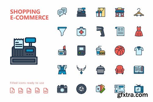 Shopping E-Commerce Icons Pack