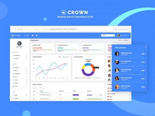 Crown - Material Admin Dashboard - crown-material-admin-dashboard