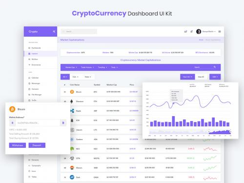 CryptoCurrency Dashboard UI Kit - cryptocurrency-dashboard-ui-kit