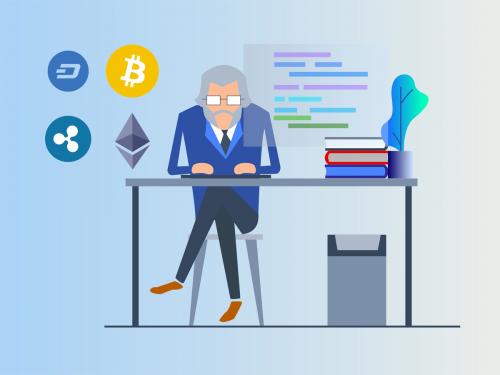 Cryptocurrency Development 2D Illustration - cryptocurrency-development-2d-illustration