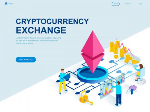 Cryptocurrency Isometric Landing Page Template - cryptocurrency-isometric-landing-page-template