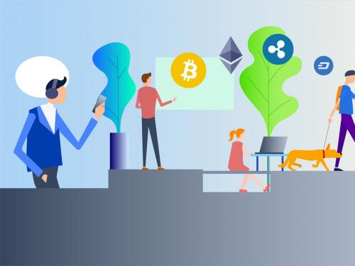 Cryptocurrency Life 2D Illustration - cryptocurrency-life-2d-illustration