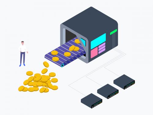 Cryptocurrency Mining Factory Isometric Graphic - cryptocurrency-mining-factory-isometric-graphic