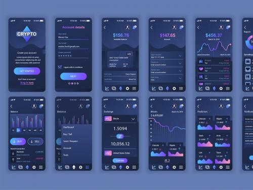 Cryptocurrency Mobile App UX and UI Kit - cryptocurrency-mobile-app-ux-and-ui-kit