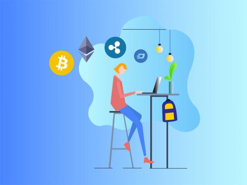 Cryptocurrency Research 2D Illustration - cryptocurrency-research-2d-illustration