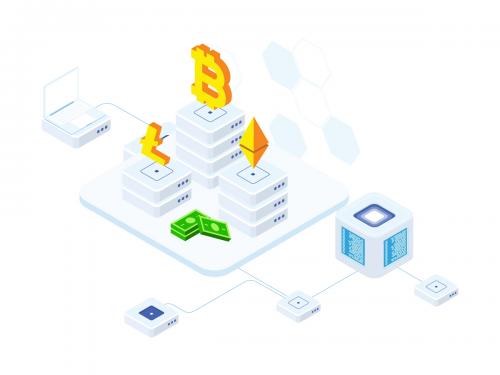 Cryptocurrency Technology Blockchain Isometric 1 - FV - cryptocurrency-technology-blockchain-isometric-1-fv