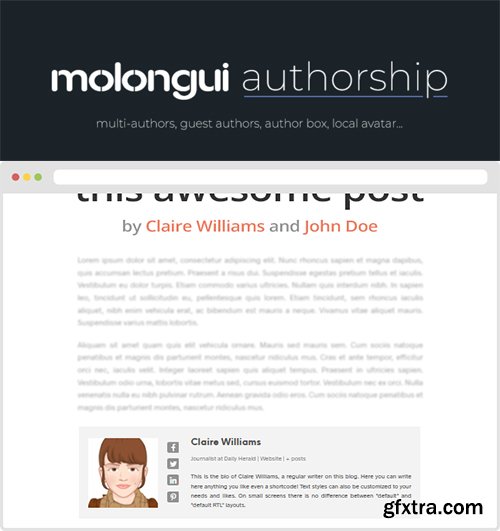 Molongui Authorship Premium v3.2.21 - The #1 All-In-One Authorship Plugin For WordPress - NULLED