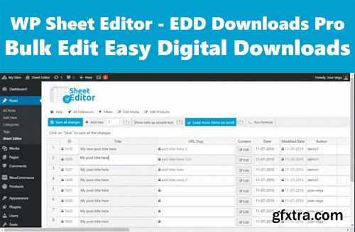 WP Sheet Editor - EDD Downloads Pro v1.0.20 - Bulk Edit Easy Digital Downloads