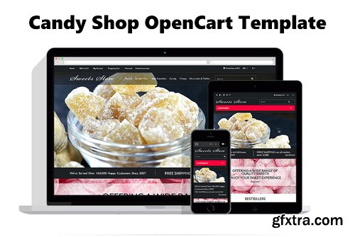 Candy Shop OpenCart Template - TM 53553