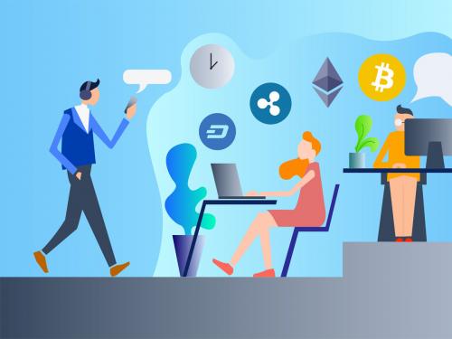 Cryptocurrency Work 2D Illustration - cryptocurrency-work-2d-illustration