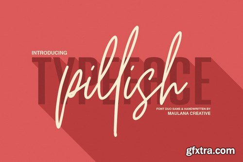 Pillish Font Duo - Sans And Script