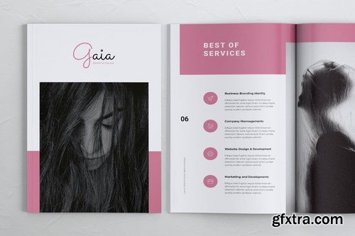 GAIA Company Creative Agency Portfolio Brochures