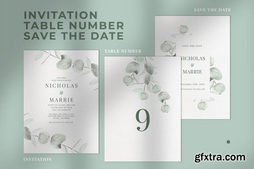 Eucalyptus Wedding Invitation Suite