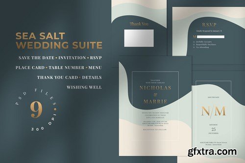 SEA SALT - Wedding Invitation Suite