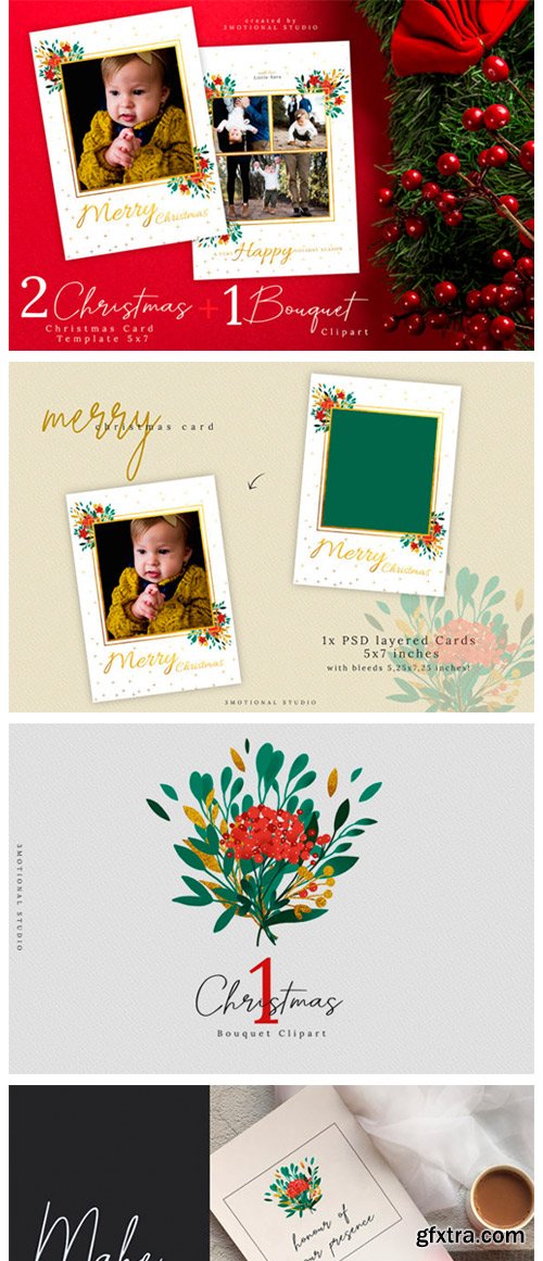 Christmas Card Template 5x7 2333463