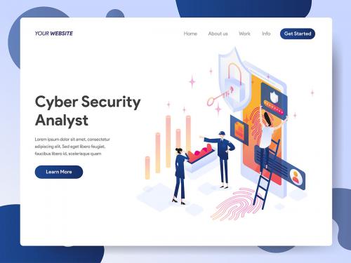 Cyber Security Analyst Isometric - cyber-security-analyst-isometric