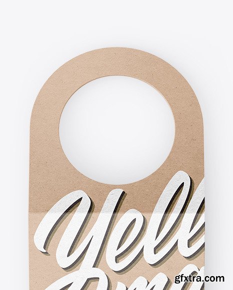 Kraft Bottle Tag Mockup - Front View 51695