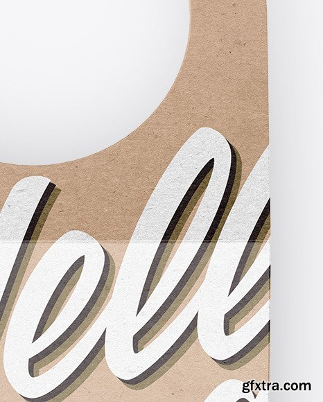 Kraft Bottle Tag Mockup - Front View 51695