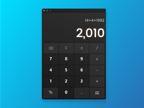 Daily UI Challenge #004 Calculator User Interface - daily-ui-challenge-004-calculator-user-interface