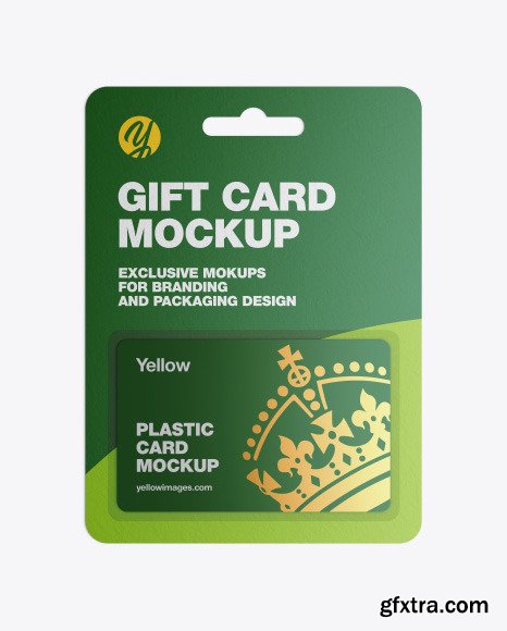 Plastic Card in Paper Blister Pack Mockup 51491