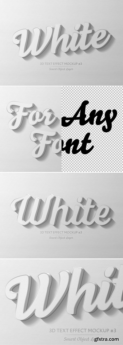 White 3D Text Effect 309267621