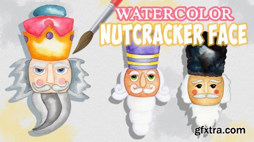 Watercolor Nutcracker Face