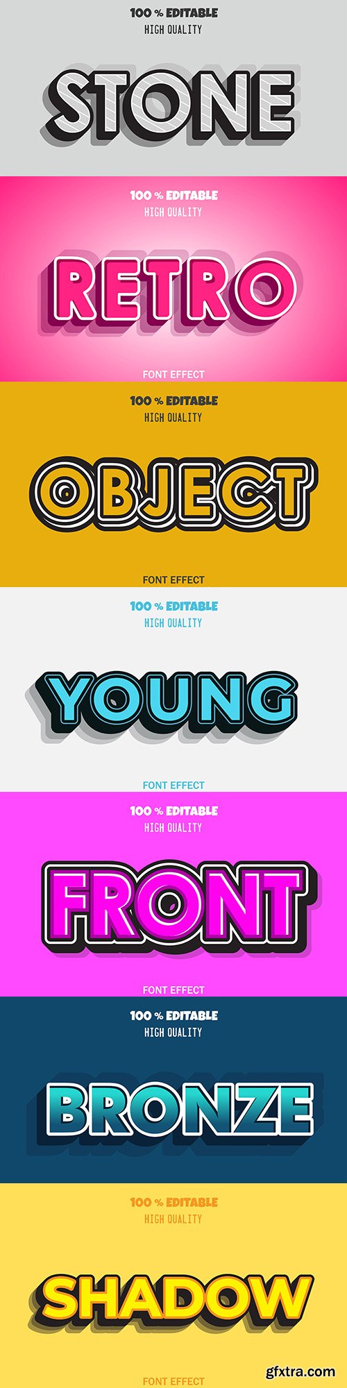 Vintage and retro 3d font effect style illustration 5