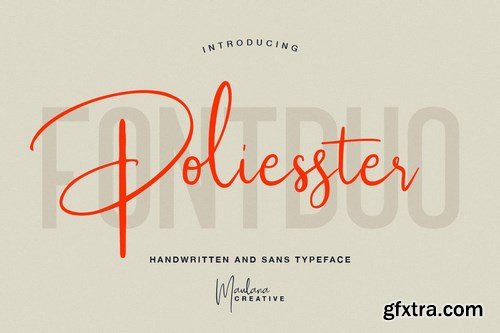 Poliesster - Font Duo Script Sans