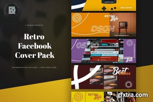 Retro Facebook Cover Pack