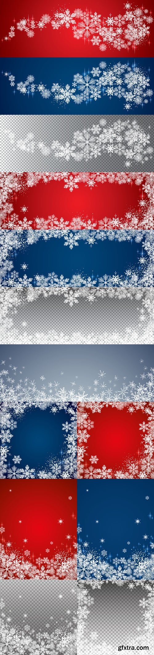 Snowflakes Vector Collection 1