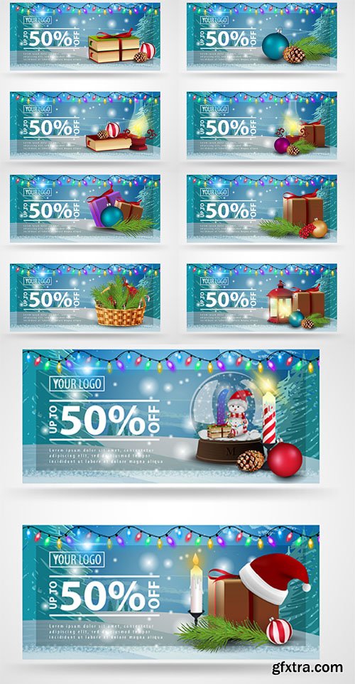 Holiday Sales Banners Vector Collection 1