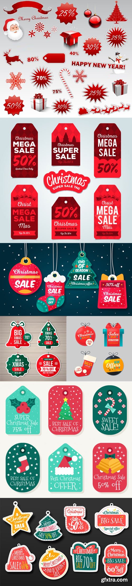 Holiday Sales Elements Vector Collection 1