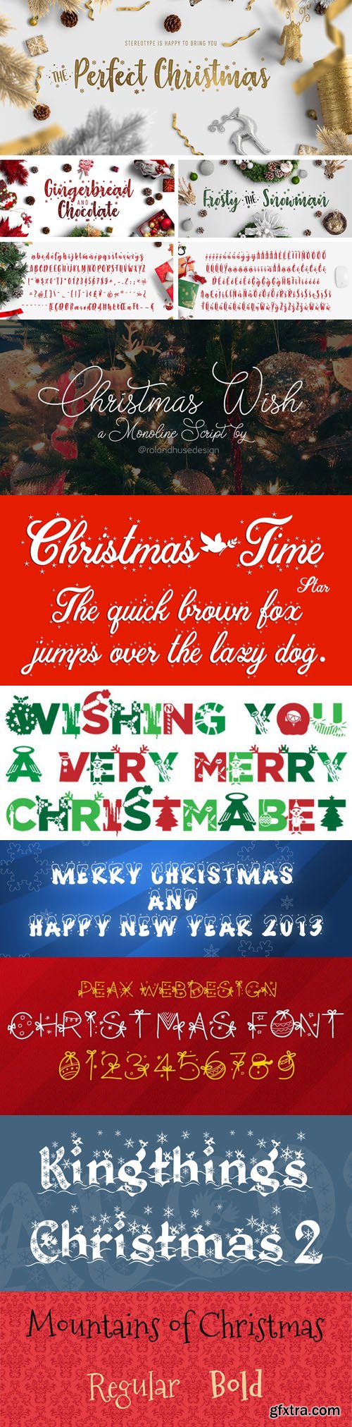 26 Holiday Fonts Collection