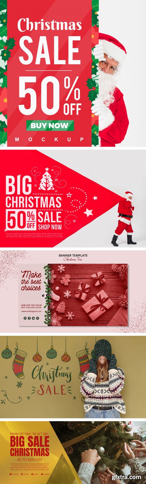 Holiday Sales PSD Mockups Templates